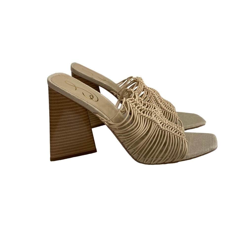 Sam Edelman Laurette Block Heel Sandals Almond 11